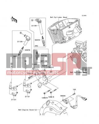 KAWASAKI - VULCAN® 900 CLASSIC 2010 -  - Ignition System - 11054-0766 - BRACKET,IGNITION COIL