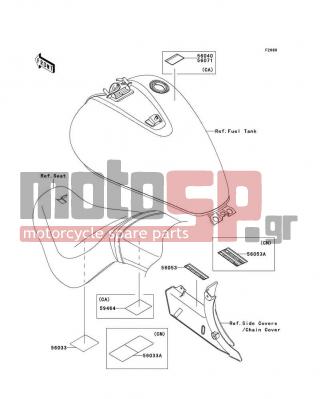 KAWASAKI - VULCAN® 900 CLASSIC 2010 - Body Parts - Labels - 56053-0177 - LABEL-SPECIFICATION,TIRE&LOAD
