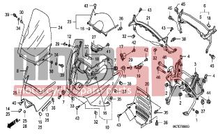 HONDA - FJS600A (ED) ABS Silver Wing 2007 - Body Parts - FRONT COVER - 64307-MCT-770 - MAT A, SHOCK ABSORBER