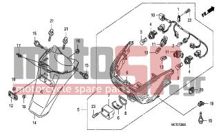 HONDA - FJS600A (ED) ABS Silver Wing 2007 - Ηλεκτρικά - TAILLIGHT/ REAR FENDER - 90522-028-000 - WASHER, CHAIN CASE SETTING