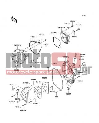 KAWASAKI - Z750 (EUROPEAN) 2010 - Engine/Transmission - Engine Cover(s) - 92049-1475 - SEAL-OIL,CLUTCH RELEASE