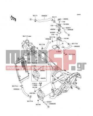 KAWASAKI - CANADA ONLY 2009 - Engine/Transmission - Cooling(A9F-ABF) - 92171-0179 - CLAMP