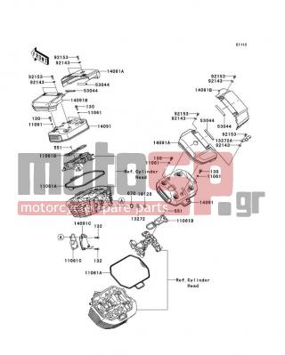 KAWASAKI - CANADA ONLY 2009 - Engine/Transmission - Cylinder Head Cover - 11061-0334 - GASKET,BREATHER COVER