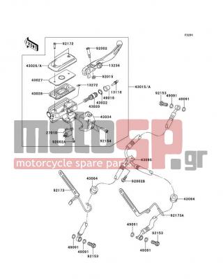 KAWASAKI - CANADA ONLY 2009 -  - Front Master Cylinder - 92153-0627 - BOLT,OIL,L=23
