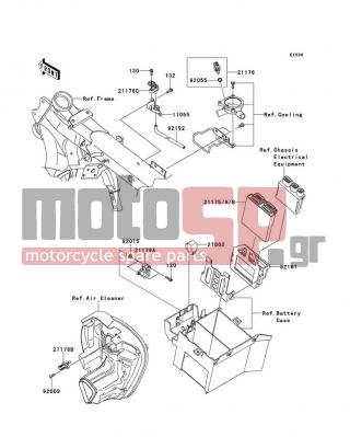 KAWASAKI - CANADA ONLY 2009 - Engine/Transmission - Fuel Injection - 92015-1757 - NUT,WELL,5MM