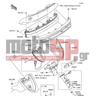 KAWASAKI - CANADA ONLY 2009 -  - Taillight(s) - 11009-1372 - GASKET,LICENSE PLATE LAMP