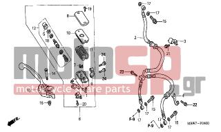 HONDA - CBR600F (ED) 2006 - Brakes - FR. BRAKE MASTER CYLINDER - 93600-040121G - SCREW, FLAT, 4X12
