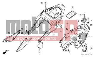 HONDA - CBR600RR (ED) 2004 - Body Parts - REAR COWL (CBR600RR3/4) - 80112-MEE-000 - COVER, SEAT LOCK CABLE