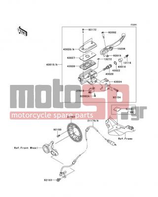 KAWASAKI - CANADA ONLY 2009 -  - Front Master Cylinder - 43027-0004 - PLATE-DIAPHRAGM