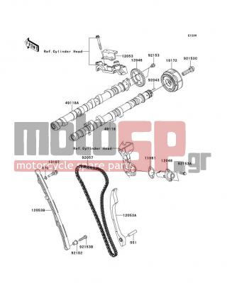 KAWASAKI - CONCOURS 14 ABS 2009 - Engine/Transmission - Camshaft(s)/Tensioner - 12048-0047 - TENSIONER-ASSY,HYDRAULIC