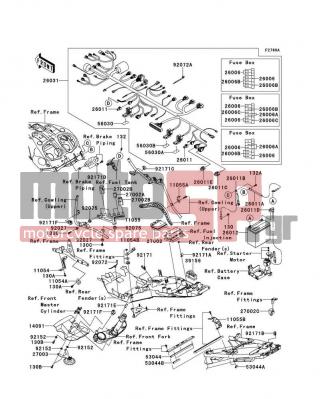 KAWASAKI - CONCOURS 14 ABS 2009 -  - Chassis Electrical Equipment(A9F) - 11055-0276 - BRACKET,COUPLER