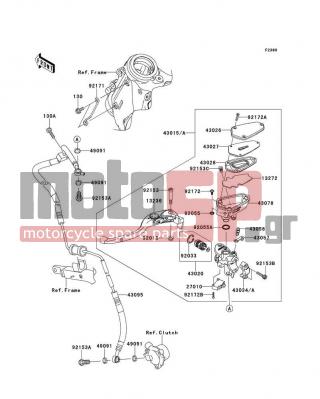 KAWASAKI - CONCOURS 14 ABS 2009 - Engine/Transmission - Clutch Master Cylinder - 92055-0137 - RING-O