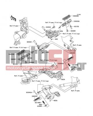 KAWASAKI - CONCOURS 14 ABS 2009 -  - Footrests - 32085-0046 - STOPPER,REAR STEP