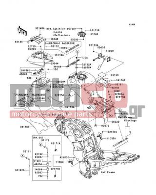 KAWASAKI - CONCOURS 14 ABS 2009 -  - Fuel Tank - 92153-1694 - BOLT,FLANGED,6X20