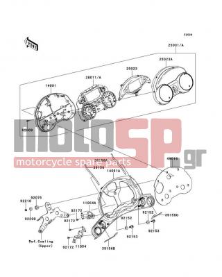 KAWASAKI - CONCOURS 14 ABS 2009 -  - Meter(s) - 49016-0046 - COVER-SEAL,SPEEDOMETER