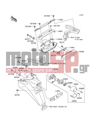 KAWASAKI - CONCOURS 14 ABS 2009 -  - Taillight(s) - 11054-0883 - BRACKET,TAIL LAMP