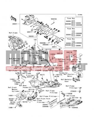 KAWASAKI - CONCOURS™ 14 2009 -  - Chassis Electrical Equipment(B9F) - 27003-0036 - HORN