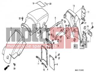 HONDA - XL600V (IT) TransAlp 1990 - Body Parts - REAR FENDER - 94050-05070- - NUT, FLANGE, 5MM