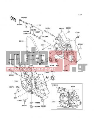 KAWASAKI - KLX®110 2009 - Κινητήρας/Κιβώτιο Ταχυτήτων - Crankcase