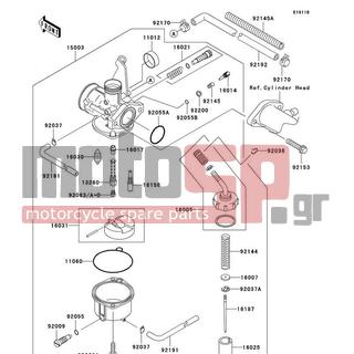 KAWASAKI - KLX®110 2009 - Κινητήρας/Κιβώτιο Ταχυτήτων - Carburetor(A8F-A9FA) - 92063-1397 - JET-MAIN,#82