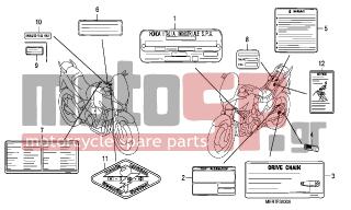 HONDA - CBF600N (ED) 2008 - Body Parts - CAUTION LABEL - 87501-KTW-P00 - PLATE, REGISTERED NUMBER