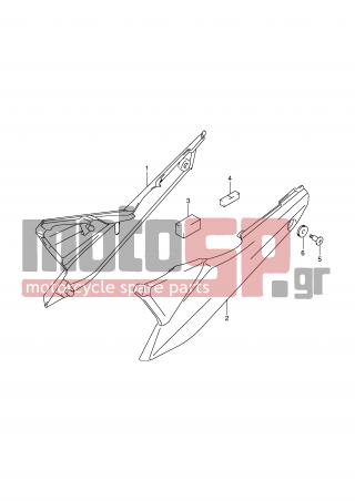 SUZUKI - GSF1200 (E2) 2006 - Body Parts - FRAME COVER - 44894-24A00-000 - CUSHION, REAR