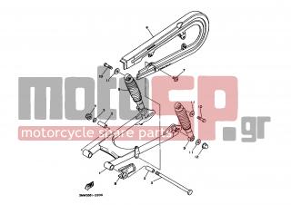 YAMAHA - SR125 (EUR) 1992 - Suspension - REAR ARM - 90159-06093-00 - Screw, With Washer