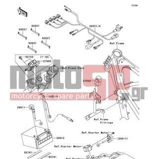 KAWASAKI - KLX®140 2009 -  - Chassis Electrical Equipment - 26011-0154 - WIRE-LEAD,BATTERY(-)