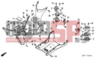 HONDA - SH150 (ED) 2008 - Body Parts - FLOOR PANEL-PILLON STEP - 93901-24380- - SCREW, TAPPING, 4X12