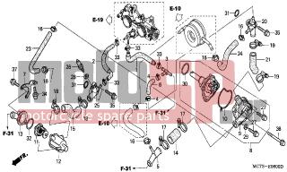 HONDA - FJS600 (ED) Silver Wing 2001 - Engine/Transmission - WATER PUMP - 19527-MCT-000 - HOSE, WATER BYPASS