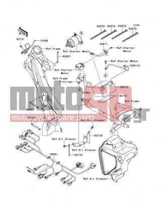 KAWASAKI - KLX®450R 2009 -  - Chassis Electrical Equipment - 13280-0214 - HOLDER,CONNECTOR&CABLE