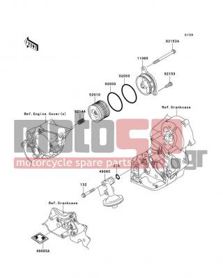 KAWASAKI - KLX®450R 2009 - Κινητήρας/Κιβώτιο Ταχυτήτων - Oil Filter - 92153-0862 - BOLT,6X75