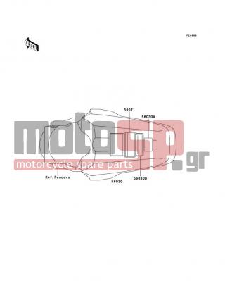 KAWASAKI - KX™100 2009 - Body Parts - Labels(D9FA) - 56030-1231 - LABEL,NOISE EMISSION