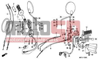 HONDA - XL1000V (ED) Varadero 2000 - Frame - SWITCH/CABLE - 22870-MBT-610 - CABLE COMP., CLUTCH