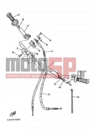 YAMAHA - YZ250 (EUR) 1989 - Frame - STEERING HANDLE CABLE - 1LX-26241-01-00 - Grip
