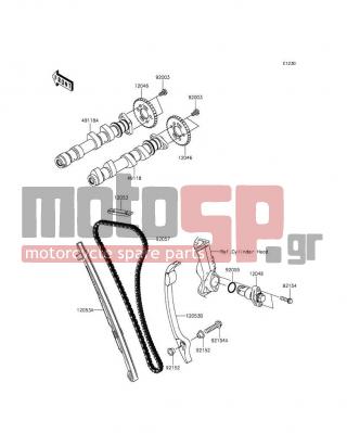 KAWASAKI - VERSYS® 650 ABS 2016 - Engine/Transmission - Camshaft(s)/Tensioner - 12053-0075 - GUIDE-CHAIN,RR