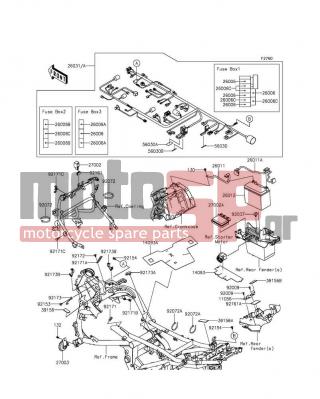 KAWASAKI - VERSYS® 650 ABS 2016 -  - Chassis Electrical Equipment - 92072-1197 - BAND,L=365