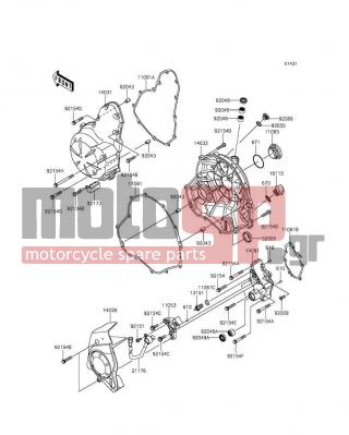 KAWASAKI - VERSYS® 650 ABS 2016 - Engine/Transmission - Engine Cover(s) - 92154-1774 - BOLT,FLANGED,6X40