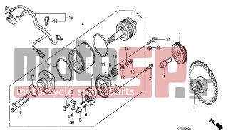 HONDA - SH125 (ED) 2009 - Electrical - STARTING MOTOR - 93892-0501208 - SCREW-WASHER, 5X12