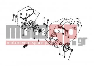 YAMAHA - XT500 (EUR) 1978 - Electrical - CONTACT BREAKER GOVERNOR - 90501-05378-00 - Spring,compression
