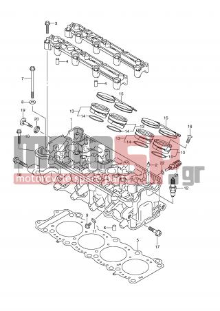 SUZUKI - GSX-R1000 (E2) 2001 - Κινητήρας/Κιβώτιο Ταχυτήτων - CYLINDER HEAD - 09482-00459-000 - SPARK PLUG (DENSO,U27ESR-N)