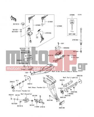 KAWASAKI - NINJA® ZX™-10R 2009 -  - Ignition Switch/Locks/Reflectors - 27010-1486 - SWITCH,REAR BRAKE