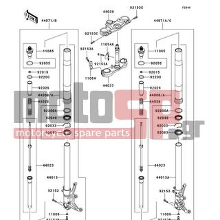KAWASAKI - NINJA® ZX™-14 2009 -  - Front Fork - 11054-0480 - BRACKET,HARNESS CLAMP,LH
