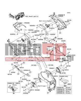 KAWASAKI - NINJA® ZX™-6R 2009 - Body Parts - Cowling Lowers(R9F/R9FA) - 92015-1757 - NUT,WELL,5MM
