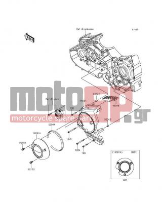KAWASAKI - VULCAN® 1700 VOYAGER® ABS 2016 - Engine/Transmission - Chain Cover - 14091-0970 - COVER,PULLEY