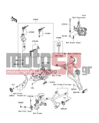 KAWASAKI - VERSYS® (EUROPEAN) 2009 -  - Ignition Switch - 27010-1455 - SWITCH,SIDE STAND