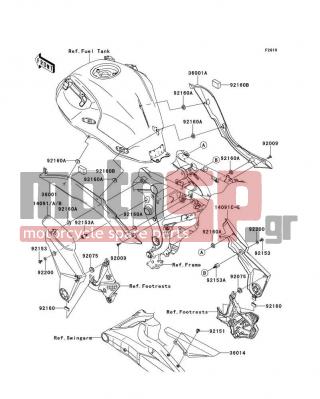 KAWASAKI - VERSYS® (EUROPEAN) 2009 - Body Parts - Side Covers/Chain Cover - 92160-1190 - DAMPER