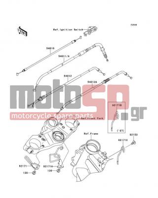 KAWASAKI - VERSYS™ 2009 -  - Cables - 54012-0209 - CABLE-THROTTLE,CLOSING