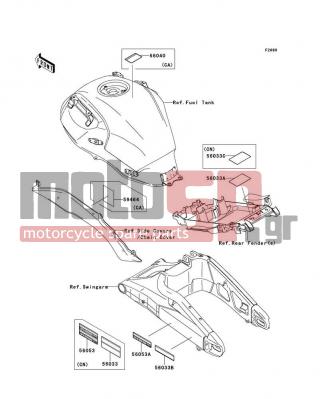 KAWASAKI - VERSYS™ 2009 - Body Parts - Labels - 56053-0217 - LABEL-SPECIFICATION,TIRE&LOAD