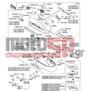 KAWASAKI - VULCAN 1700 VOYAGER ABS 2009 - Body Parts - Saddlebags(Side Bag) - 92172-0454 - SCREW,6X16
